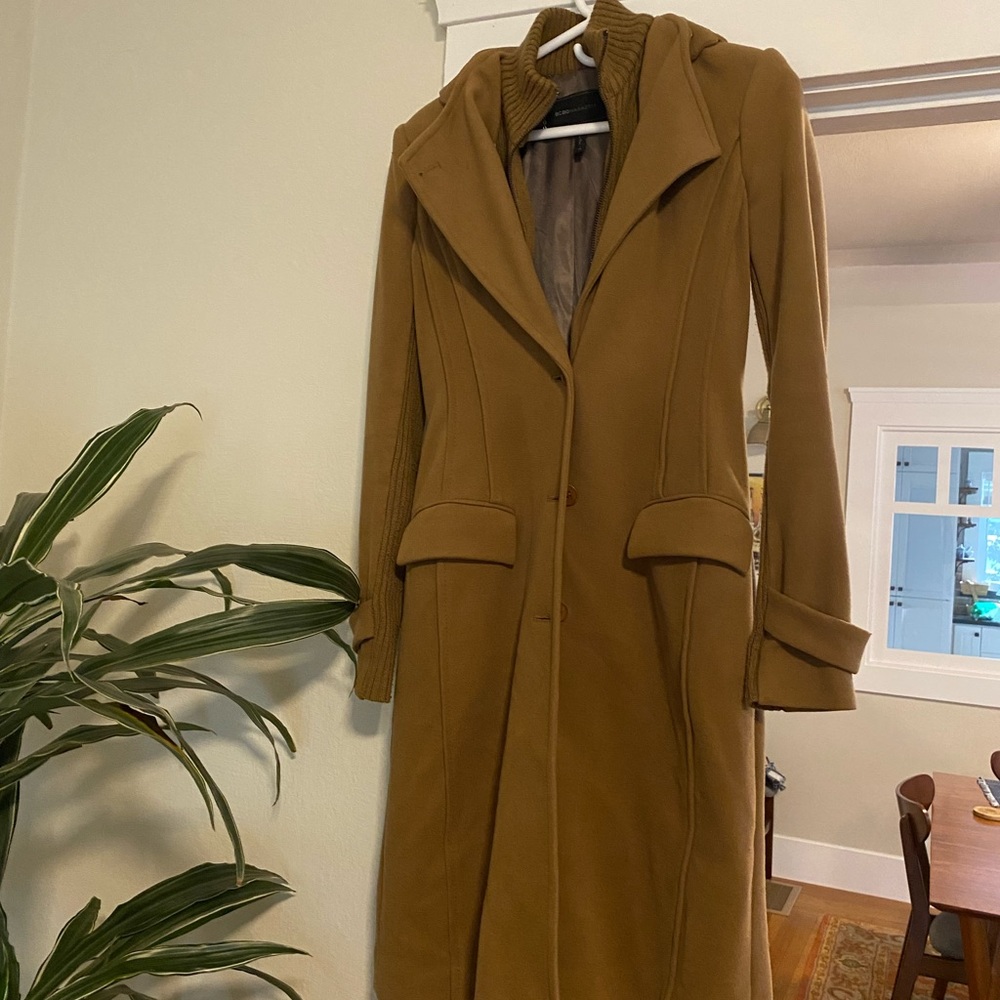 BCBGMAXAZRIA camel coat size XS